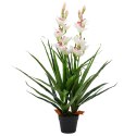 VidaXL Sztuczny storczyk cymbidium z doniczką, 100 cm, zielony