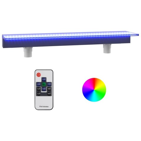 Wylewka do wodospadu z oświetleniem RGB LED, akrylowa, 108 cm Wylewka do wodospadu z oświetleniem RGB LED, akrylowa, 108 cm