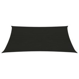 Żagiel przeciwsłoneczny, 160 g/m², czarny, 6x7 m, HDPE