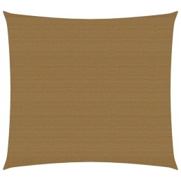 Żagiel przeciwsłoneczny, 160 g/m², kolor taupe, 4x4 m, HDPE