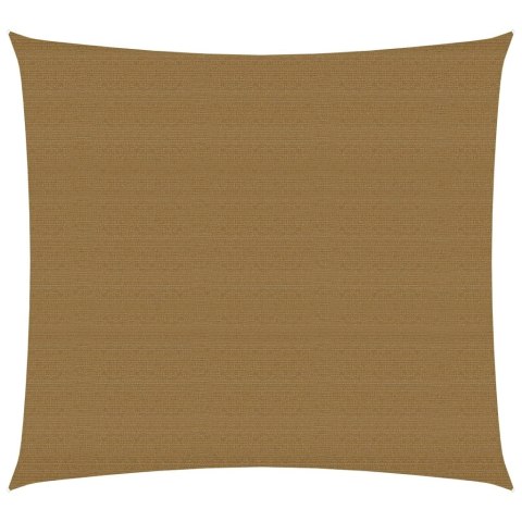 Żagiel przeciwsłoneczny, 160 g/m², kolor taupe, 4x4 m, HDPE