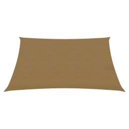 Żagiel przeciwsłoneczny, 160 g/m², kolor taupe, 4x4 m, HDPE