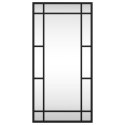 Lustro ścienne, czarne, 30x60 cm, prostokątne, żelazo