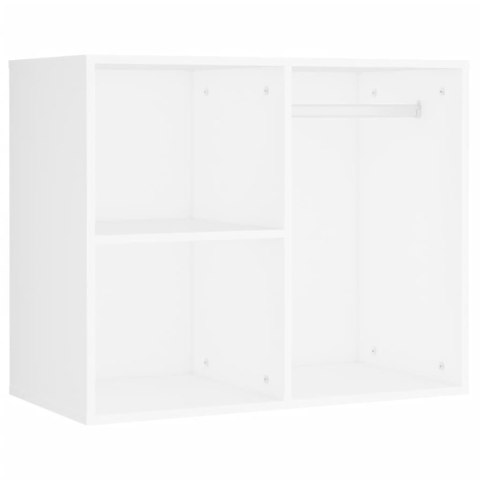 Toaletka z oświetleniem LED i 2 szafkami, biała