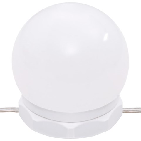 Toaletka z oświetleniem LED i szafką, czarna