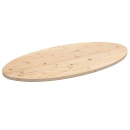 VidaXL Blat stołu, 110x55x2,5 cm, lite drewno sosnowe, owalny