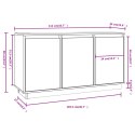 Szafka, 111x34x60 cm, lite drewno sosnowe