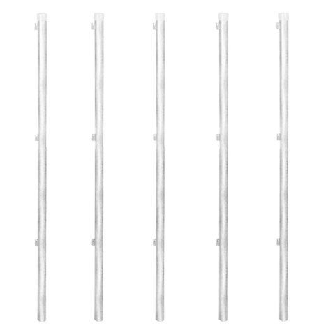 Ogrodzenie z siatki z akcesoriami, galwanizowana stal 15x0,8 m