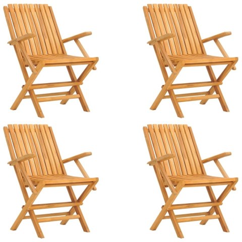 Składane krzesła ogrodowe, 4 szt., 61x67x90 cm, drewno tekowe