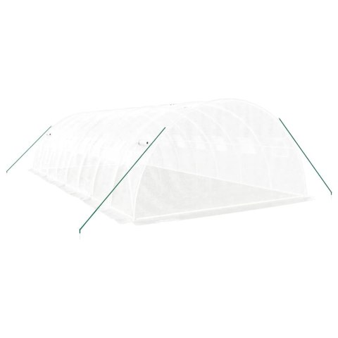 Szklarnia ze stalową ramą, biała, 32 m², 8x4x2 m