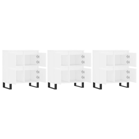 Szafki, 3 szt., biały, materiał drewnopochodny