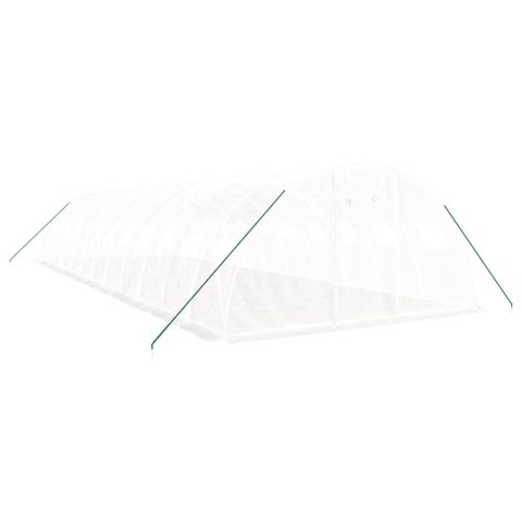 Szklarnia ze stalową ramą, biała, 48 m², 12x4x2 m