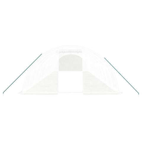 Szklarnia ze stalową ramą, biała, 48 m², 12x4x2 m