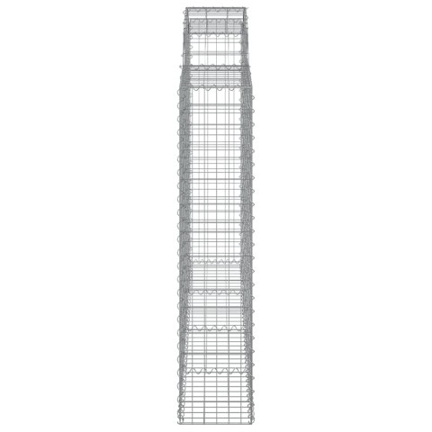 Kosze gabionowe, 10 szt, 200x30x140/160cm, galwanizowane żelazo Kosze gabionowe, 10 szt, 200x30x140/160cm, galwanizowane żelazo