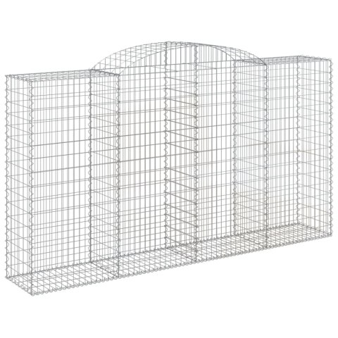 Kosze gabionowe, 10 szt, 300x50x160/180cm, galwanizowane żelazo Kosze gabionowe, 10 szt, 300x50x160/180cm, galwanizowane żelazo