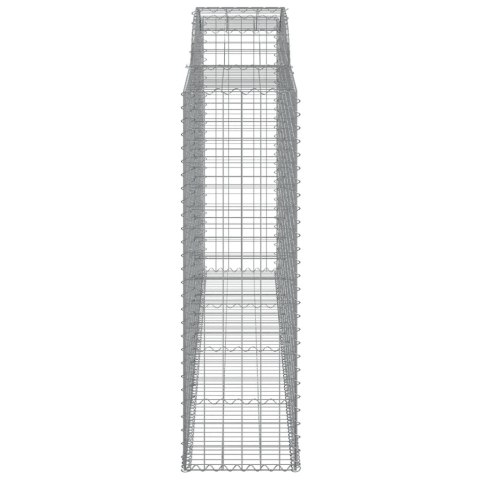 Kosze gabionowe, 8 szt, 300x50x160/180 cm, galwanizowane żelazo