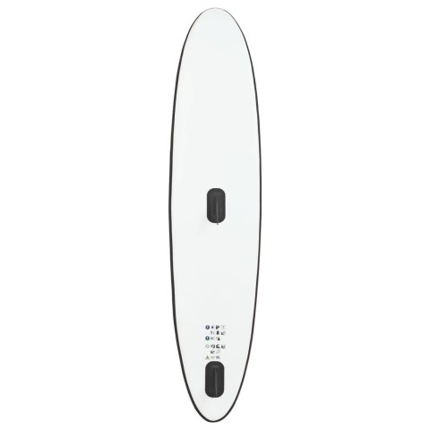 Nadmuchiwana deska SUP z żaglem i akcesoriami, czarno-biała