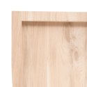 VidaXL Półka, 60x30x(2-4) cm, surowe lite drewno dębowe