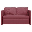 Sofa podłogowa 2-w-1, winna czerwień, 112x174x55 cm, tkanina