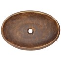 VidaXL Umywalka nablatowa, brązowa, owalna, 59x40x15 cm, ceramiczna