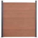 VidaXL Zestaw paneli ogrodzeniowych, brązowy, 872x186 cm, WPC