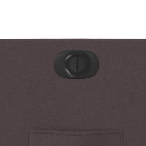 Elektryczny fotel rozkładany, ciemnobrązowy, obity tkaniną