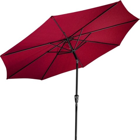 Parasol targowy STILIST Ø 3 m, 180 g/m2, czerwony + pokrowie