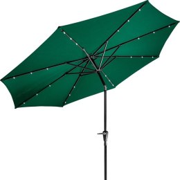 STILISTA Parasol składany z rączką 3m, zielony + LED