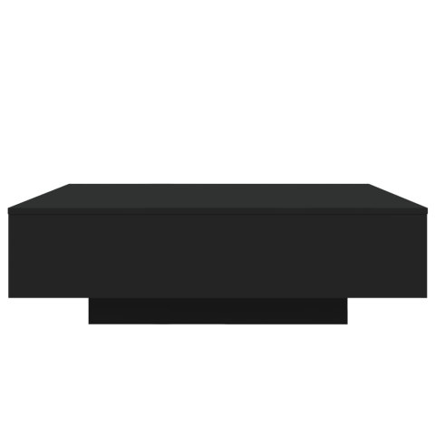 Stolik kawowy, czarny, 100x100x31 cm, materiał drewnopochodny