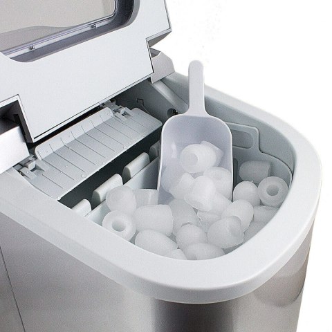 KOSTKARKA MASZYNA DO ROBIENIA KOSTEK LODU SREBRNA WYDAJNA DOMOWA STOŁOWA