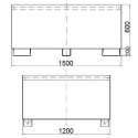 Wanna wychwytowa do zbiornika IBC paletopojemnika MAUZER 1000L - ocynkowana