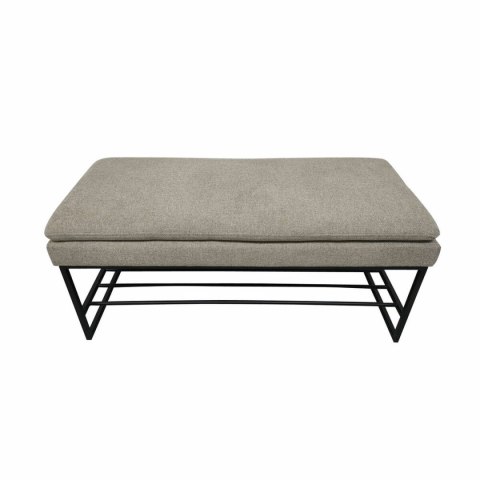 Foot-of-bed Bench DKD Home Decor Czarny Beżowy Poliester Żelazo (80 x 36 x 35 cm)