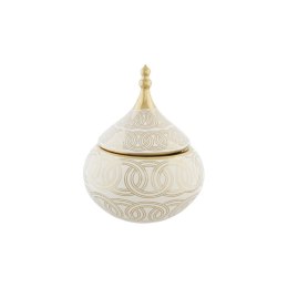 Szkatułka DKD Home Decor Biały Złoty Porcelana Orientalny Chromowanie 18 x 18 x 22 cm