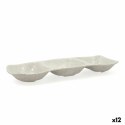 Tacka do przekąsek Bidasoa Ikonic Szary Plastikowy Melamina 28,6 x 10,9 x 3,1 cm (12 Sztuk) (Pack 12x)