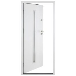 VidaXL Drzwi wejściowe, białe, 110x207,5 cm, aluminium