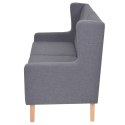 2-osobowa sofa tapicerowana tkaniną, szara