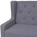 2-osobowa sofa tapicerowana tkaniną, szara