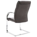 VidaXL Krzesło biurowe, wspornikowe, szare, tkanina