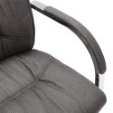 VidaXL Krzesło biurowe, wspornikowe, szare, tkanina