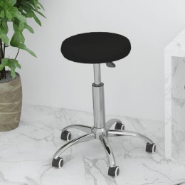 VidaXL Obrotowe krzesło biurowe, czarne, obite sztuczną skórą