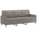 3-osobowa sofa z podnóżkiem, taupe, 180 cm, tkaniną