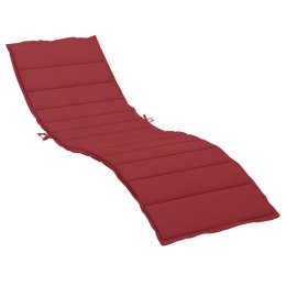 VidaXL Poduszka na leżak, winna czerwień, 200x60x3 cm, tkanina Oxford