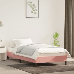 VidaXL Rama łóżka, różowa, 90x190 cm, aksamitna