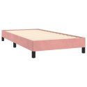 VidaXL Rama łóżka, różowa, 90x190 cm, aksamitna