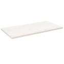 VidaXL Blat stołu, biały, 110x60x2,5cm, lite drewno sosnowe, prostokąt