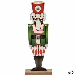 Figurka Dekoracyjna Cascanueces Czarny Czerwony Kolor Zielony Drewno 8 x 40 x 15 cm (12 Sztuk)