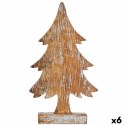 Figurka Dekoracyjna Choinka Srebrzysty Drewno 5 x 31 x 15 cm (6 Sztuk)