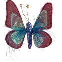 Figurka Dekoracyjna Motyl Niebieski Różowy 14 x 3 x 18 cm (8 Sztuk)