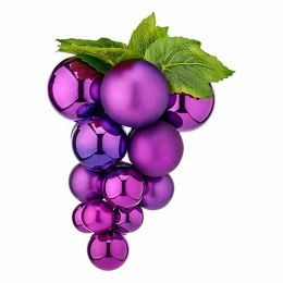 Bombka świąteczna Winogrona Średni Fioletowy Plastikowy 19 x 28 x 19 cm (12 Sztuk)