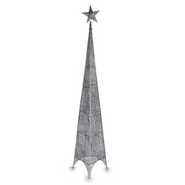 Choinka gwiazda Wieża Srebrzysty Metal Plastikowy 42 x 218 x 42 cm (3 Sztuk)